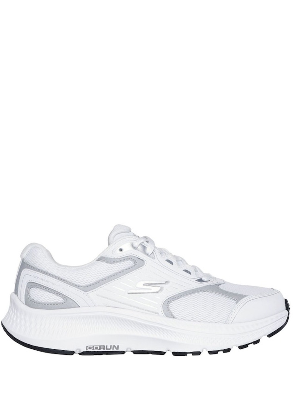 Skechers Go Run Consistent 2.0 Athletic Womens Sneakers White Silver US 10 WIDE